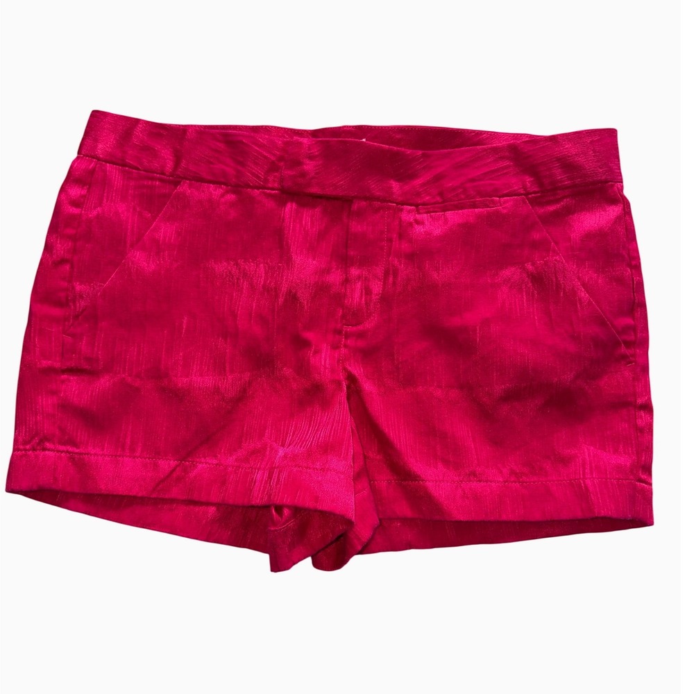 Calvin Klein Womens Hot Pink Textured Tailored Dress Shorts Fuchsia‎ Size 14